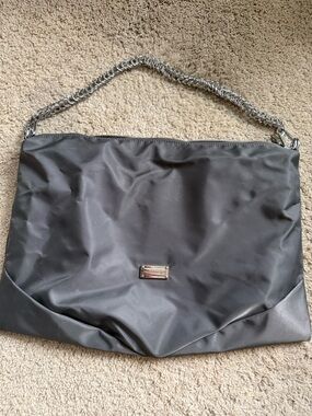 Madden Girl Grey silver Chain-Handle Shoulder Bag